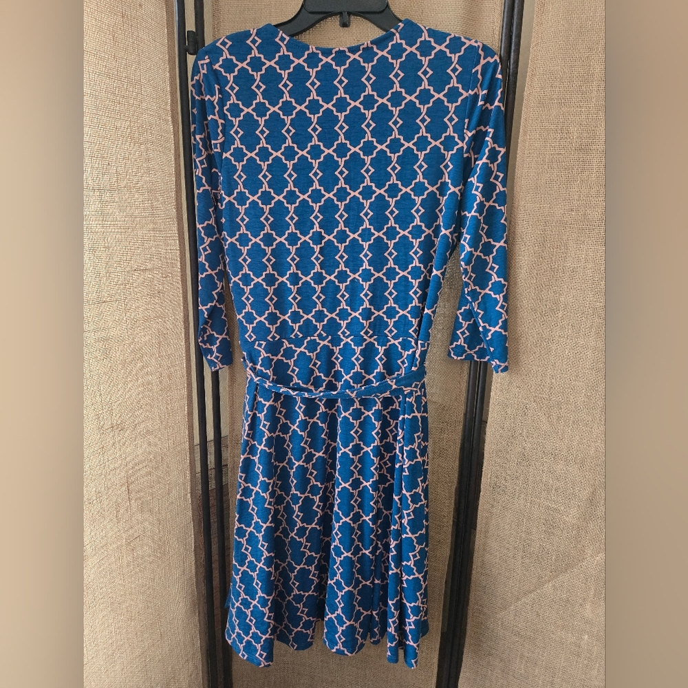 Women's 41 Hawthorne Geometric Lined Wrap Style Dress Size Large - Picture 11 of 11